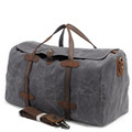 Vintage Wax Printing Canvas Leather Women Travel Bags Luggage Bags Men Duffel Bags Travel Tote Large