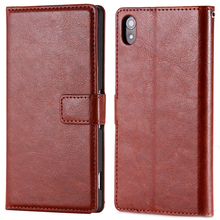 Retro Elegant Crazy Horse Leather Flip Case for Sony Xperia Z2 C770x L50w Mobile Phone Accessories Wallet Stand Card Holders