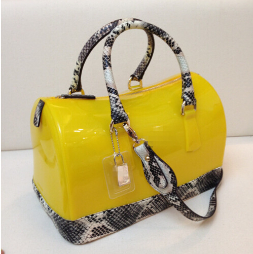 DUSUN FURLY Brand Snake Print jelly bag for women candy handbag fashion women shoulder bag beach ...