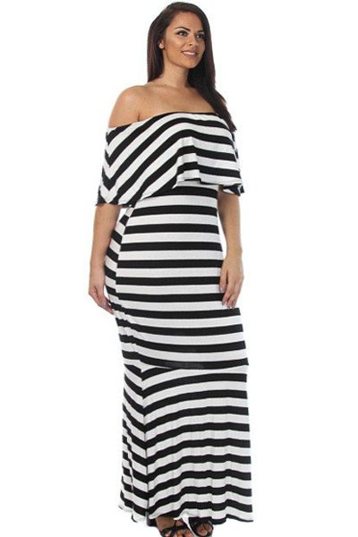 Striped-Ruffle-Tube-Plus-Size-Maxi-Dress-LC61311-19-1