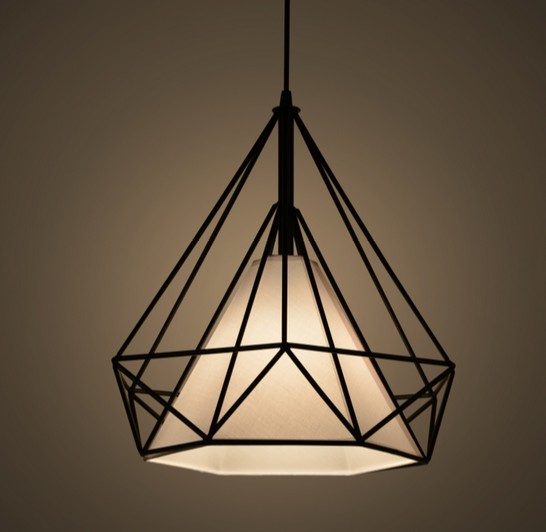 Forma de diamante hierro droplight loft estilo moderno colgante ... Lamparas led comedor