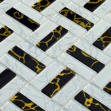 Self adhesive Modern 3D Mirror Glass mosaic tile of kitchen backsplash TV background stone mosaic tile For Home decor decoration