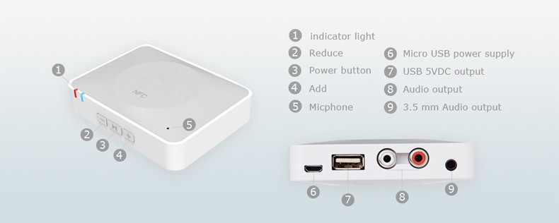 NFC bluetooth audio receiver 02