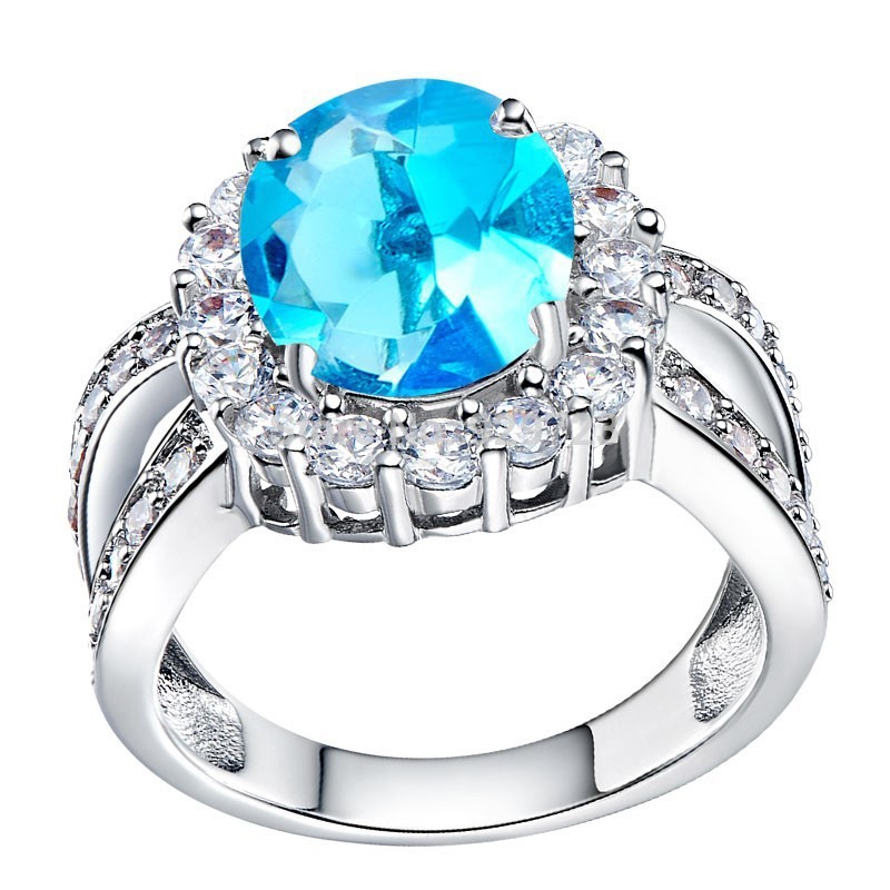 Silver diamond dress rings
