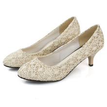 wedding shoes Small and big sizes 34-40 5CM Low heels Women high hees Sexy Pointed Toe High Heels Shoes Women’s Pumps #3mkk805