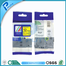 Compatible label tape 12mm black on yellow tze tape tze-631 tz 631 for p touch printer