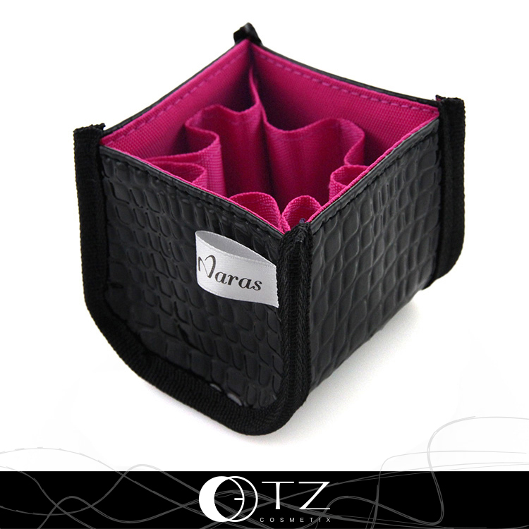 Naras Makeup Brush Holder High Quality PU Leather with Cloth Inner Layer