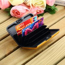 Waterproof Business ID Credit Card Holder Wallet Pocket Case Aluminum Metal Shiny Side Anti RFID scan