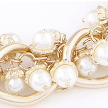 Wedding Bridal Pearl Pendant Bib Statement Collar Choker Chunky Jewelry For Women Necklace Free Shipping