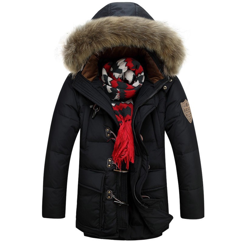 2015-Winter-Men-s-Jacket-horn-button-hooded-Nagymaros-collar-Down-Coat-Brand-Natural-Fur-Collar (2)