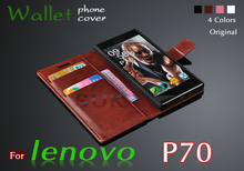 High quality flip leather cover lenovo p70 case New wallets mobile phone bags for Lenovo p 70 cell phone case Wholesale retail