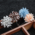 New fashion men brooch flower lapel pin 5cm suit boutonniere fabric yarn pin 12 colors button