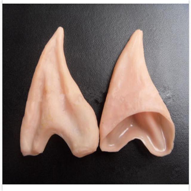 Latex Fairy Pixie Elf Ears Cosplay Accessories Halloween Party Latex Soft Pointed Prosthetic Tips Ear