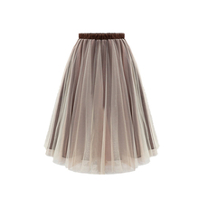 new 2016 summer skirts women hollow out ball gown solid voile short knee-length European and American style super natural kilts