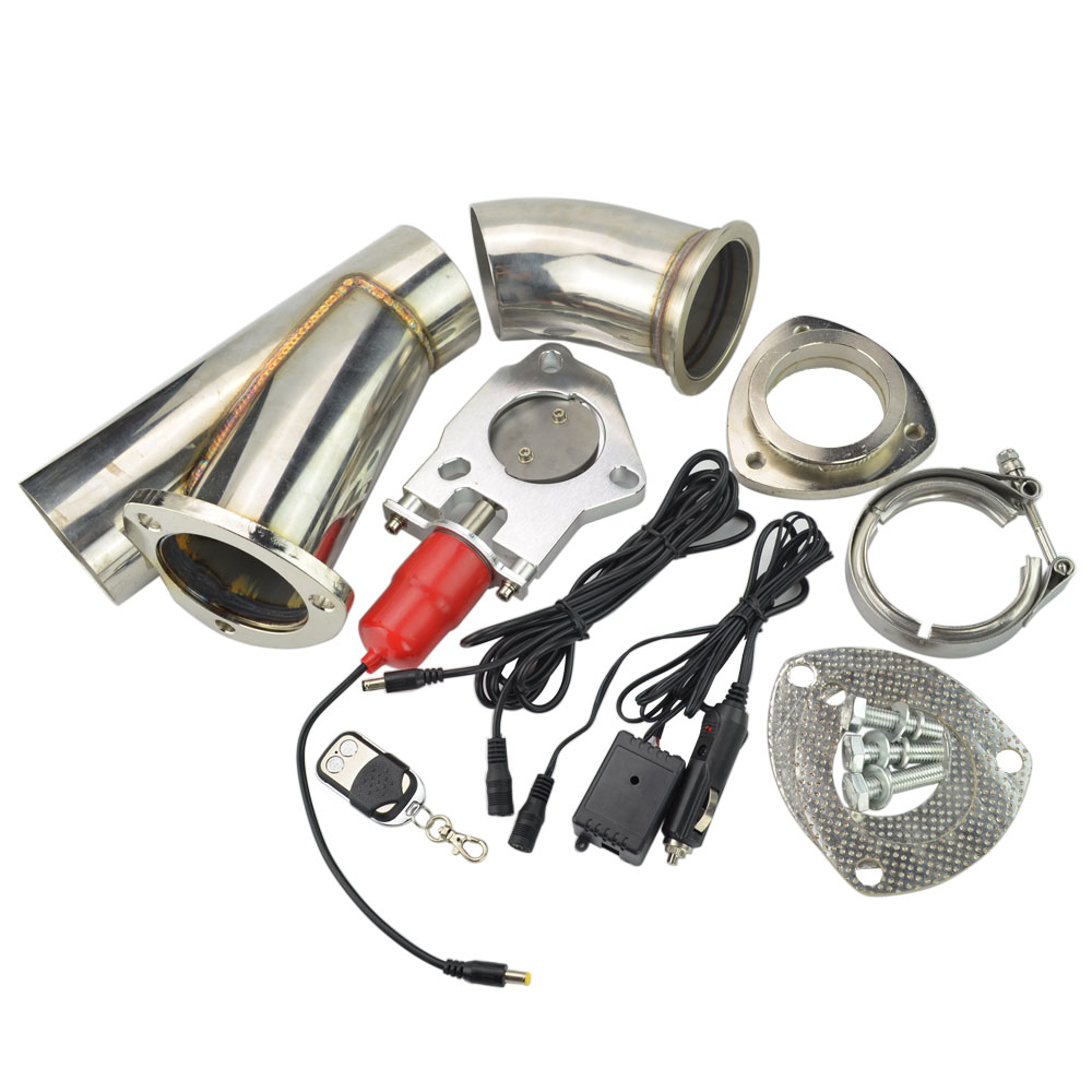 3'' inch Exhaust Control Valve With Remote Control Car Stainless Electric Exhaust Valve Cut outs