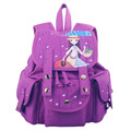 Japan And Korean Style Canvas Backpack Women Cute Cartoon Girl Print Drawstring Flap Bag Fashion Casual