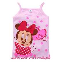 2 5Y New 2015 Girls Tanks Children Vest Beach Clothing Baby Girl Summer Wear Tops Cotton