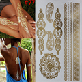 Hot Temporary tattoo Gold tattoo Flash Tattoos Leaf Tatoos Metallic Sex Products jewelry Henna Tatouage Body