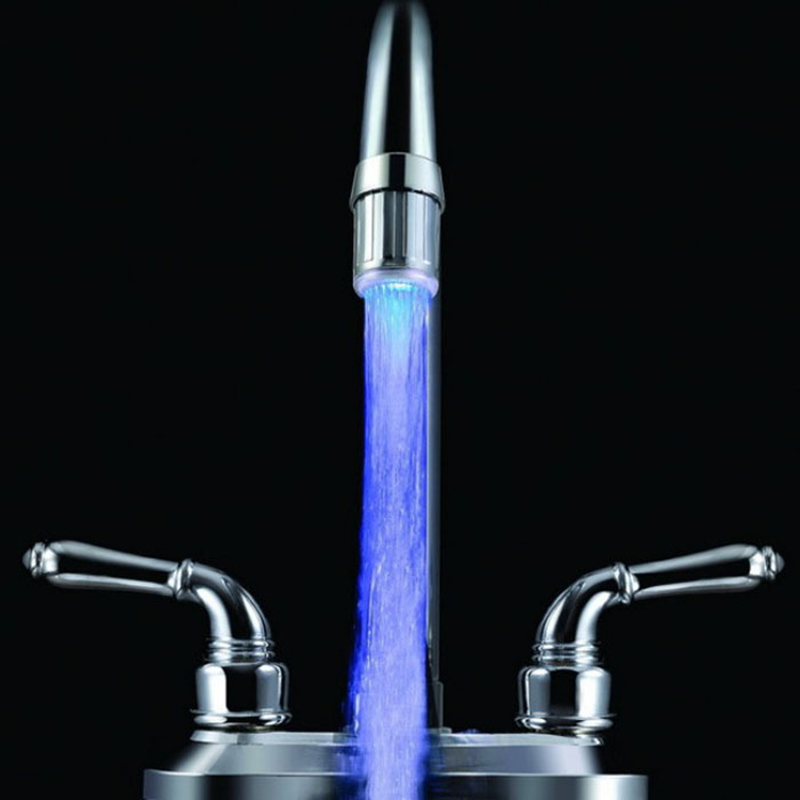 New style Temperature Sensor LED Light Water Faucet Tap 3Color RGB Glow Shower Free Shipping New style Temperature Sensor LED Light Water Faucet Tap 3Color RGB Glow Shower Free Shipping