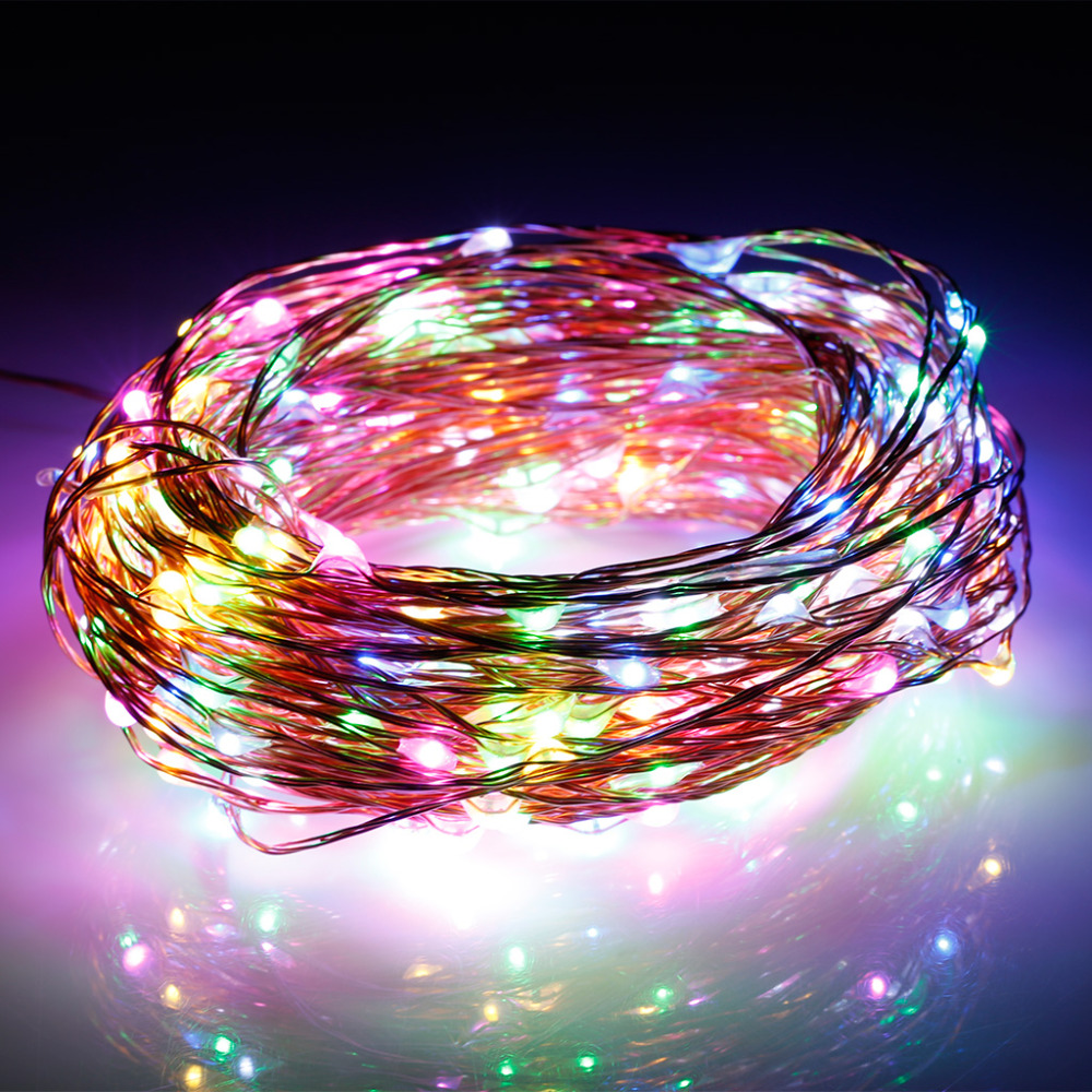 Aliexpress.com : Buy Excelvan Christmas Lights 20M 200 Leds 66Ft Multicolor Copper Wire String ...