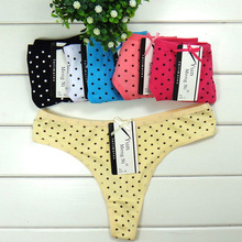 87229 Hot Sale 2015 G String Cotton Dots Thongs For Women