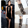 2017 Summer High Heels Gladiator Sandals Boots European Sexy Heels Cross Tied Sandals Women Summer Shoes