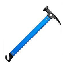 Multi function Camping Hammer Ultralight Aluminum Handle High Carbon Steel Survival Hammer Travel Kit With Hook