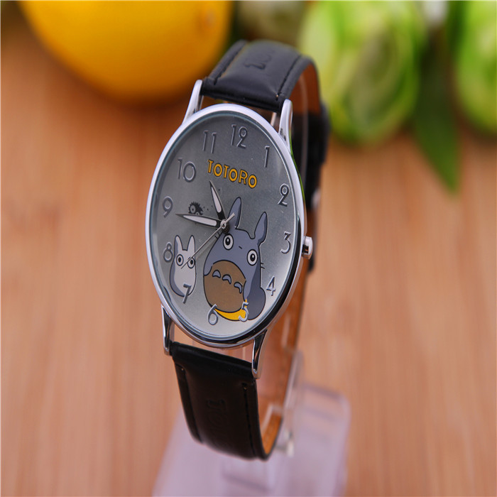 2014 Lovely TOTORO Children Women Watch Quartz Leather Strap Cartoon Anime Hayao Miyazaki Watches Fashion Gift