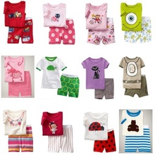 New Arrival Girl’s Summer Pajamas Children Clothing Sets Colorful Baby Girl Clothes Outfits T-Shirts Shorts Cheapest