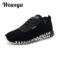 Weweya 2017 New Men Shoes Summer Mesh Flat Shoes Men Lace up zapatillas hombre Plus Size