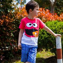 Retail Cotton Boys T shirts Summer Short Sleeve Childrens Kids Chothes Blouse Shirts