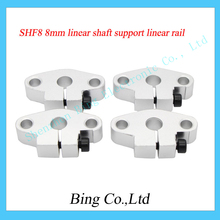 4pcs/lot SHF8 8mm linear bearing horizontal shaft support linear rail support CNC parts XYZ Table CNC Route Aluminum SHF8