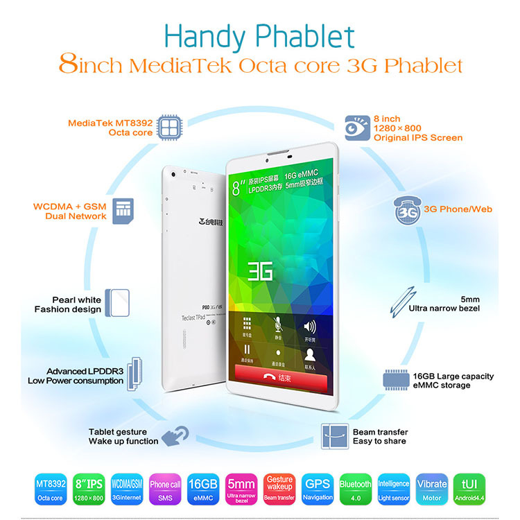 Original 8 inch Capacitive Touch Screen Teclast P80 Android 4 4 Intel Bay Trail T 64bit