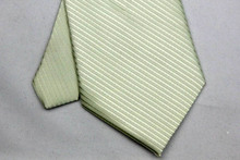NT0020 Green Silver Stripe Smooth Jacquard Woven Classic Type Silk Polyester Man s Business Luxury Tie