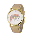 Brothertime C9 New Arrival New Women Elephant Printing Pattern Weaved Leather Quartz Dial Watch Watches 090