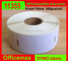 Rolls Dymo Compatible Labels 11355, 51mm X 19mm, 500labels Per Roll, Multi Purpose Labels,free Shipping