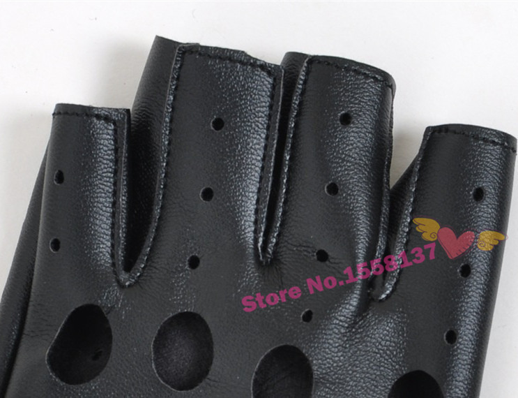 Free Shipping 2015 Fashion Half Finger Driving Women Men Gloves 1 Pc PU Leather Fingerless Gloves