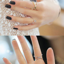 1 PCS Korean Style Simple Fashion Cross Design Index Finger Rings for Women Best Gift Jewelry