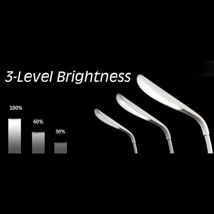 Fashional Portable Reading Light Touch Switch Adjustable Intensity USB Rechargeable LED Desk Table Lamp With Clip  (7)