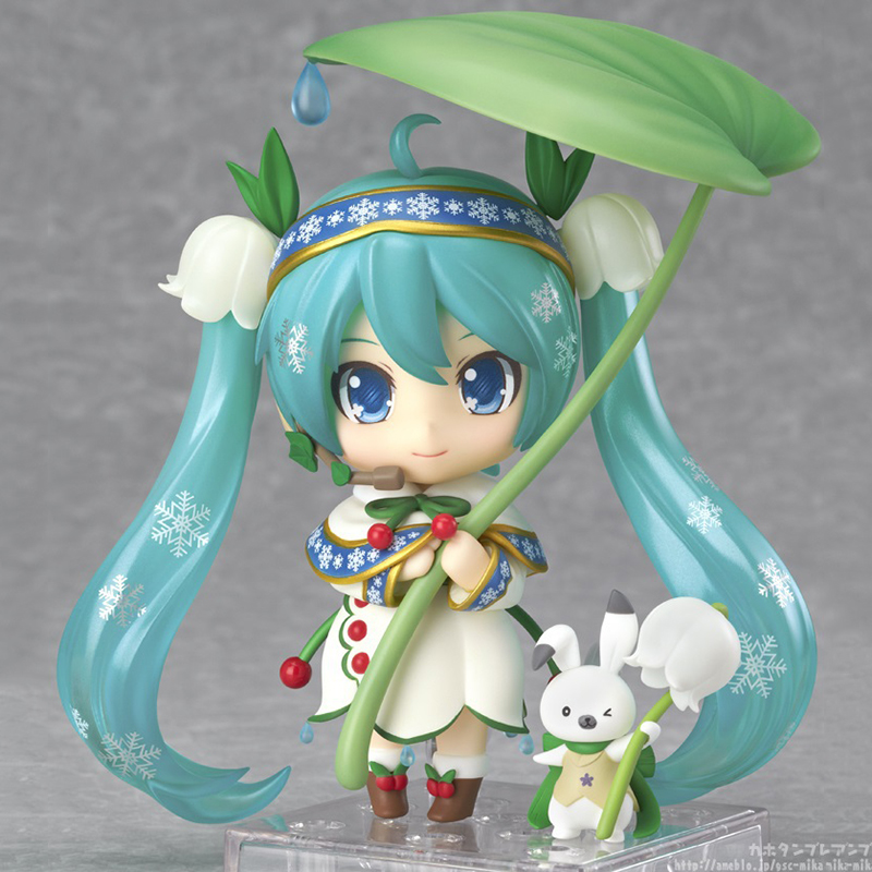 nendoroid hatsune miku 493 lotus leaf snow miku snow bell ver pvc figure collectible nendoroid hatsune miku 493 lotus leaf snow miku snow bell ver pvc figure collectible