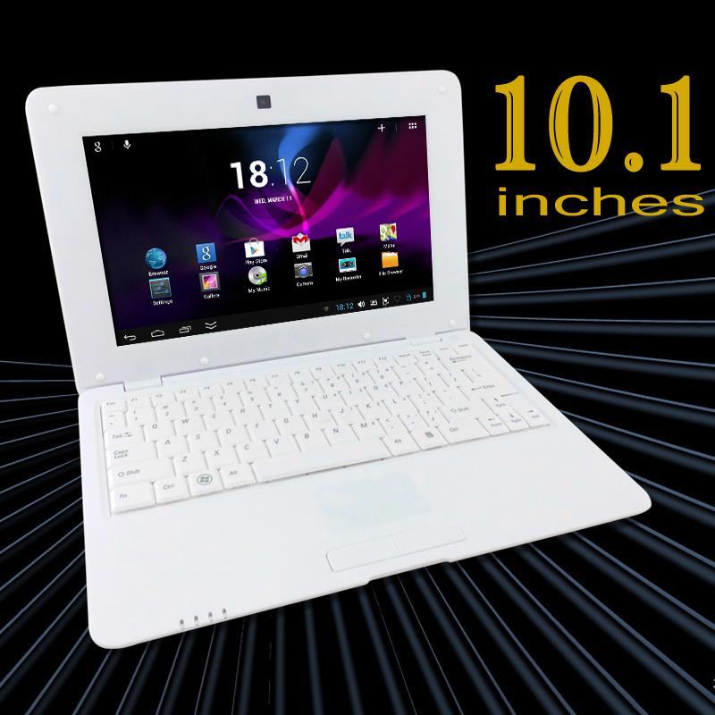 2015 cheap white 10 inch mini dual core laptop netbook android 4 2 with russian keyboard