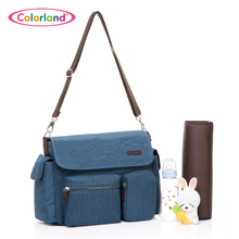 Large capacity waterproof solid colors Nylon Nappy bag maternity Nursing baby bag Mothersmessenger bag 38*24m CB161