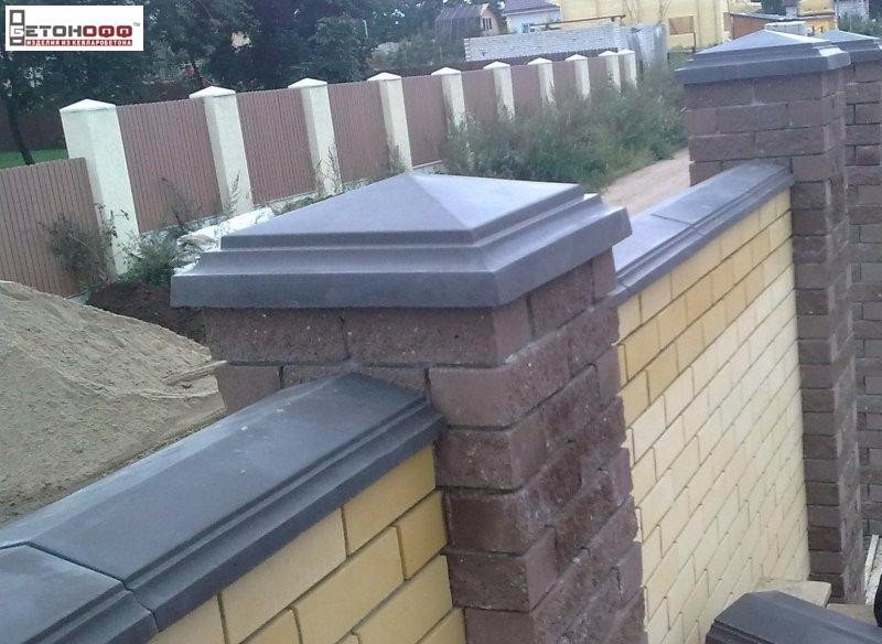 Plastic molds for concrete cap Fence Cover Pillar for garden Plaster