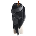 za Arrival Wool Blend Blanket Oversized Tartan Scarf Wrap Shawl Plaid Checked Pashmina