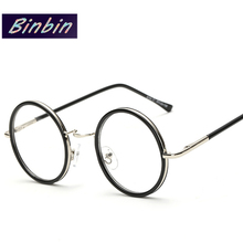 2015 New Women Small Round Eyeglasses Circle Metal Frame Glasses Men Ladies Eyeglass Frames Multicolor Vintage Fashion Marcos