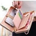 2017 Cartoon Bow tie Sailor Moon Ladies Long Phone Box Female Bag Women Brand Leather Kawaii