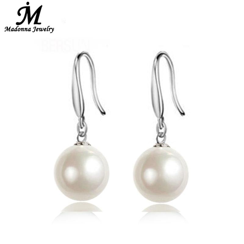 High Quality Fashion 925 Sterling Silver Artificial Pearl Earrings Ear Jewelry For Women Fine Jewelry Party Jewelry Wholesale