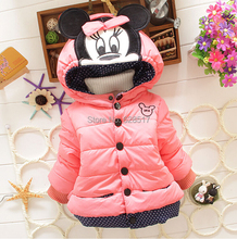 High quality Children s Coat 2014 New Design Girls Minnie Coats Winter Warm Jacket Outerwear for