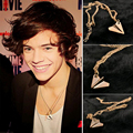 2016 Hot UK 1D One direction band harry styles gold paper airplane pendant men women jewelry