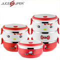 High Quality PP Stainless Steel Lunch Box Bento kitchen Dishes Container Case Dinnerware Tableware Food container